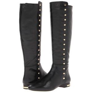 Women's gold studded Michael Kors tall boot